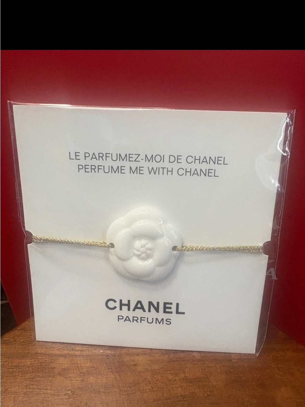 Chanel Parfums Camellia Bracelet  + FREE Sample Chanel No 5 NWOT